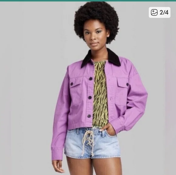 NWT Wild Fable Lavender Utility Jacket XXL Womens - Picture 3 of 3